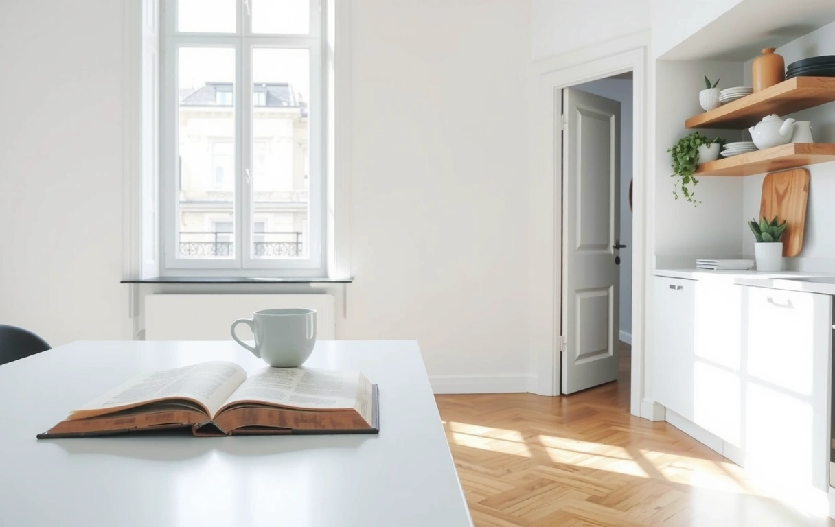 Un intérieur parisien moderne et parfaitement rangé