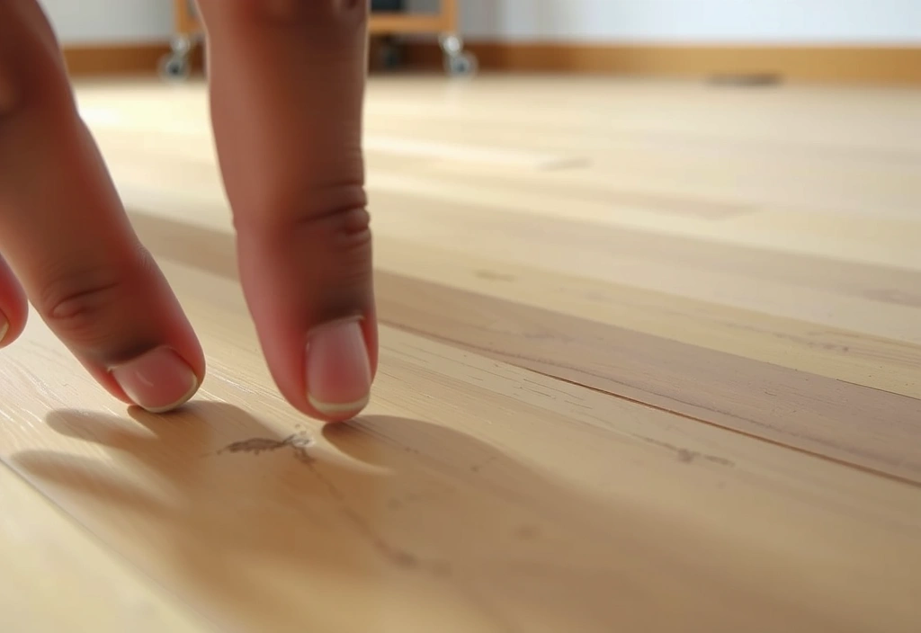 Détail de soin sur parquet ancien